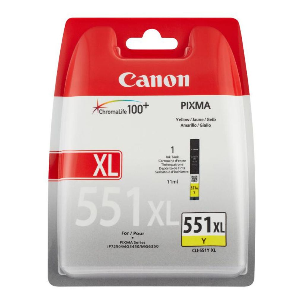 Canon CLI-551Y XL Tisková kazeta žlutá Obrázek produktu 