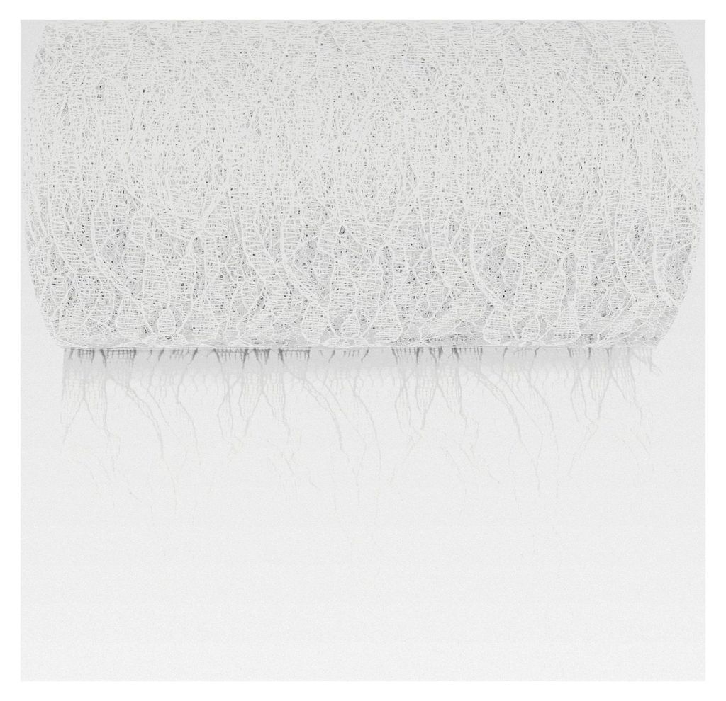 Tischläufer aus Spitze in Weiß (15 cm x 20 m) für Tischdekoration bei Hochzeiten und Taufen, festliche Tischgestaltung für besondere Anlässe