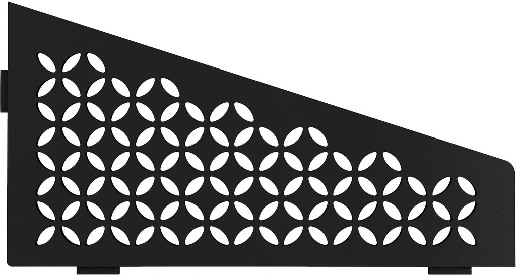 Rangement Douche sans Percer Étagère Angle Floral Noire 62x295 mm