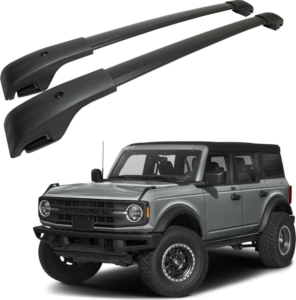 Dachträger Querstangen für Ford Bronco ab 2021 4-Türer, OEM Stil Schwarz 2Tlg