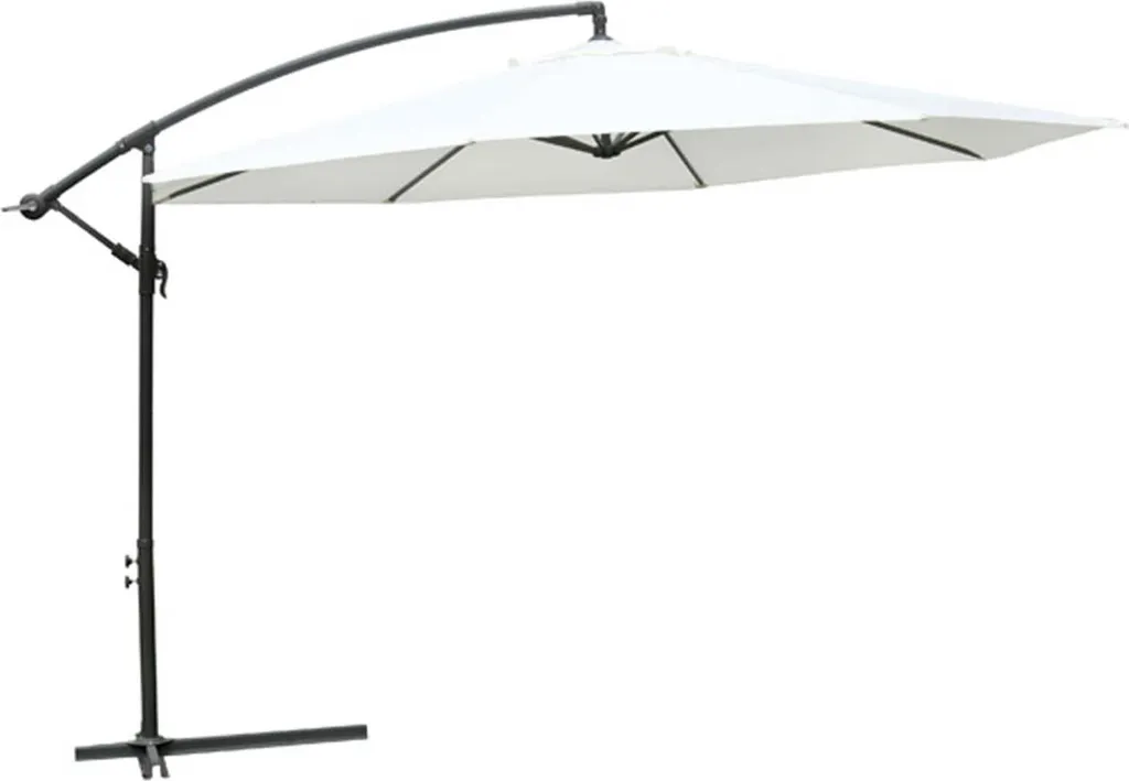 Parasol suspendu blanc vidaXL idéal pour ombrager votre grande table