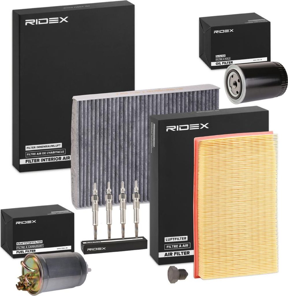 RIDEX Inspektionspaket Filterset für VW GOLF III Variant (1H5) Vento (1H2)