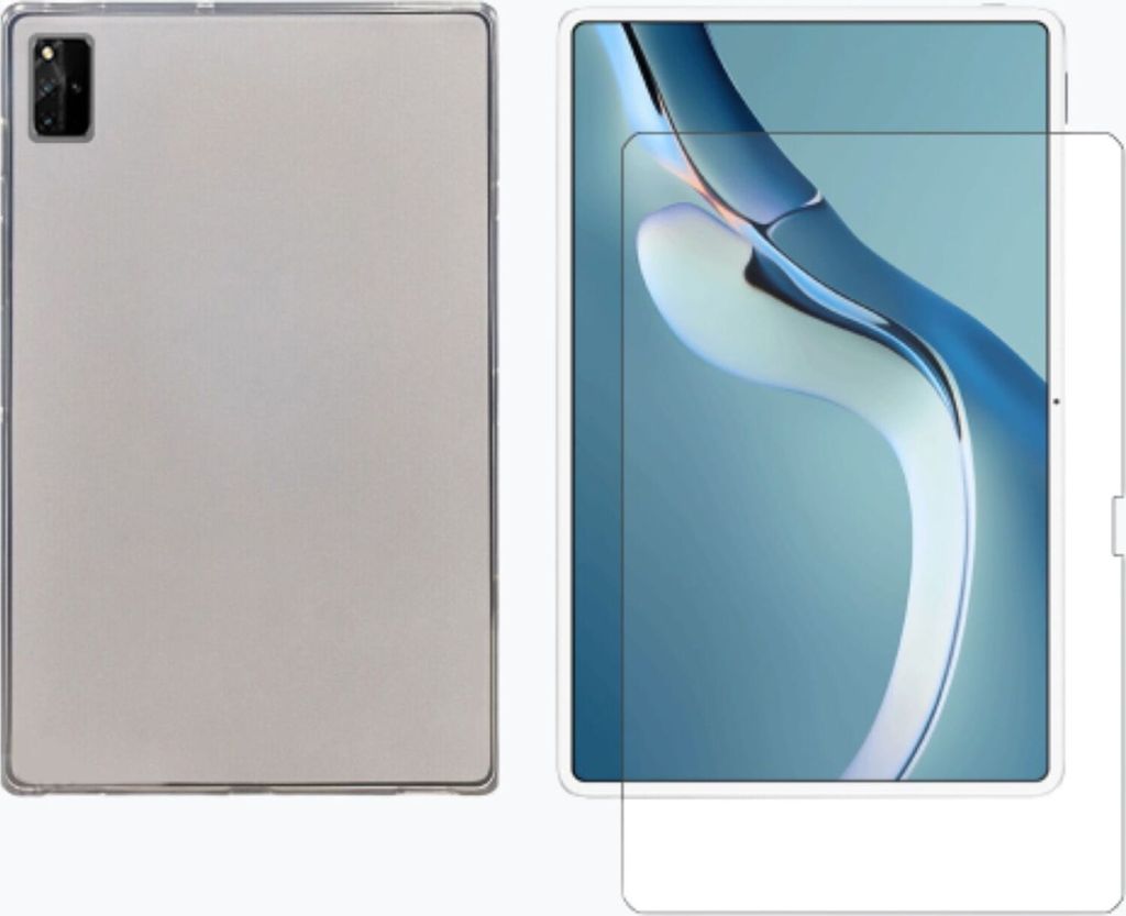 2in1 Tablet Set für Huawei MatePad Pro 2021 12.6 Zoll mit Cover + Schutzfolie Hülle Smart Case Hartglas