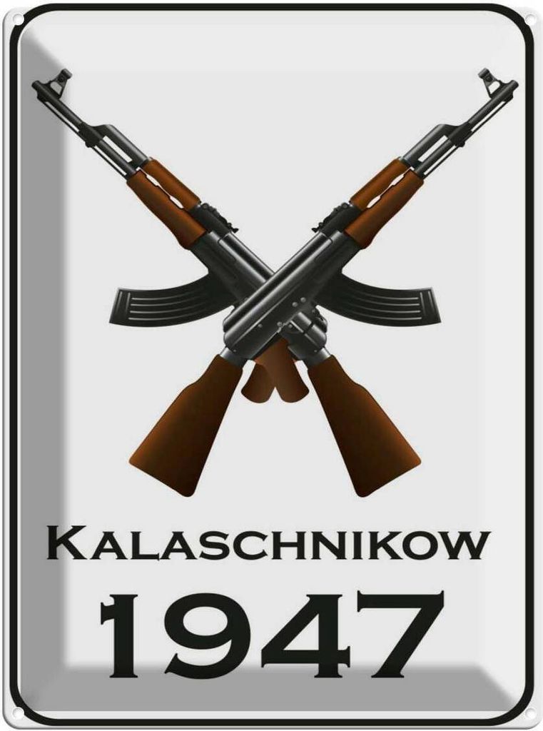 vianmo Blechschild 40x30 cm Gewehr Kalaschnikow 1947