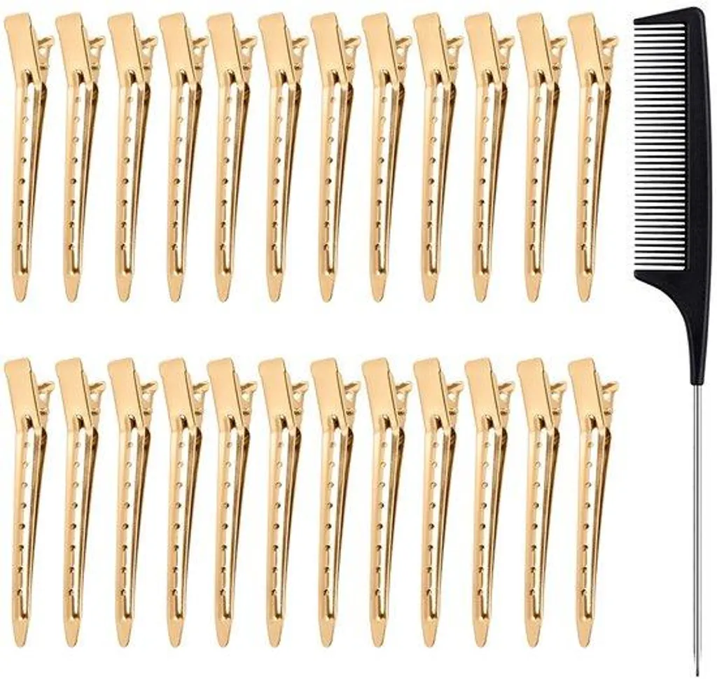 Barrettes Alligator-Kurl en acier pour cheveux, lot de 24 pièces