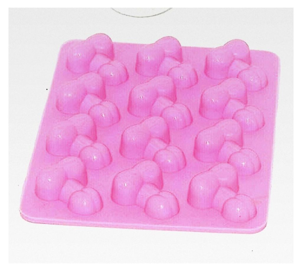 Silikonform mit 12 Mulden, Schokoladenform für Kuchendekoration, Junggesellenabschied, zufällige Farbe