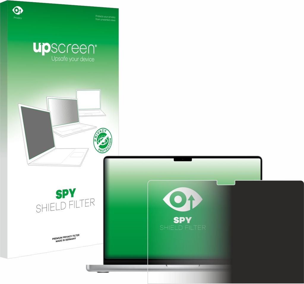 upscreen Blickschutzfilter für Apple MacBook Pro 14" 2024 / 2025 / 2026 Anti-Spy Privacy Filter Sichtschutz Blaulicht-Schutz