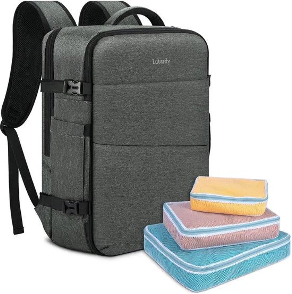 Sac 40L imperméable gris 17,3 pouces, grande capacité et robuste