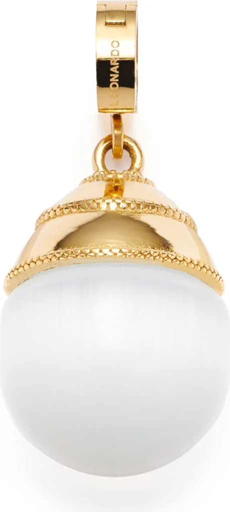 Pendentif perle Catseye Elna Leonardo en acier inoxydable poli