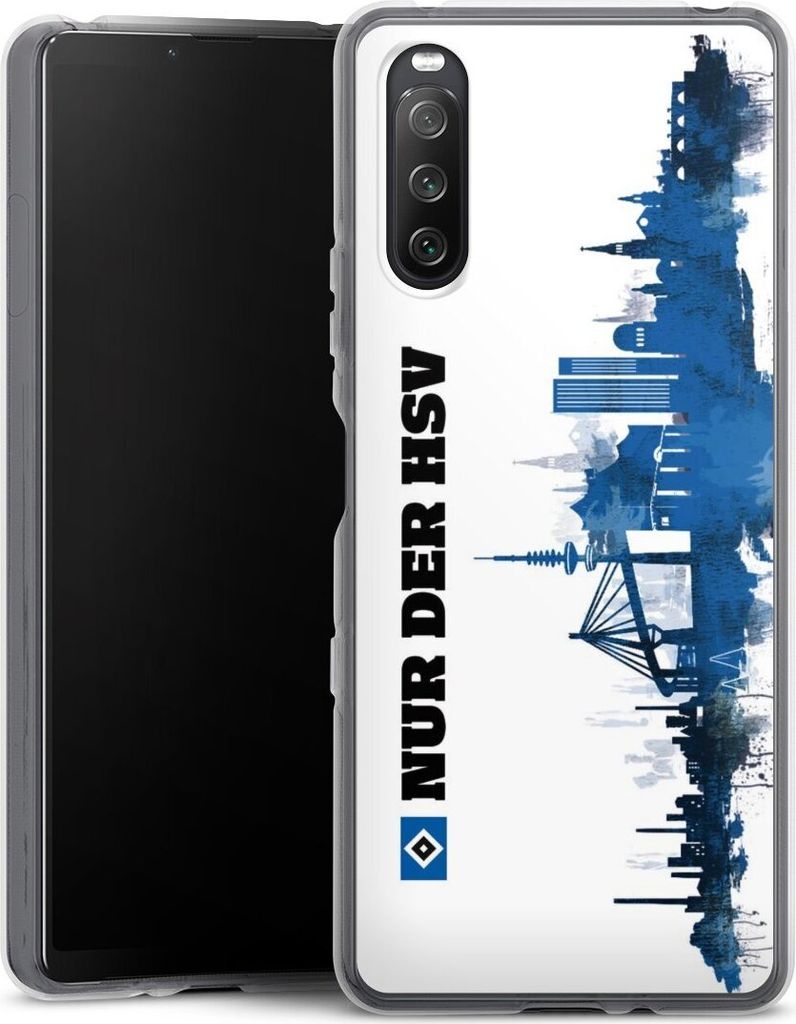 DeinDesign Handyhülle für Sony Xperia 10 III Silikon Hülle Case Smartphone Schutzhülle Bundesliga HSV Offizielles Lizenzprodukt