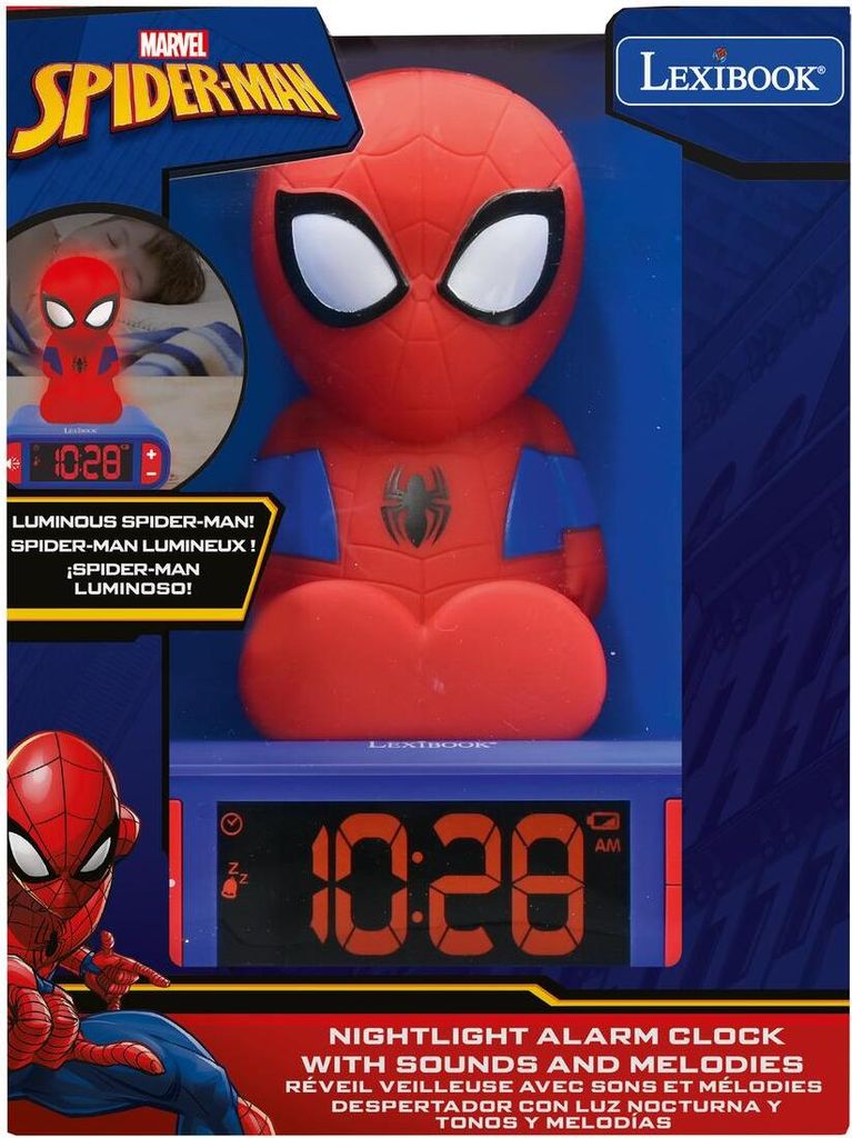 Réveil avec Veilleuse SpiderMan 3D Image du produit 