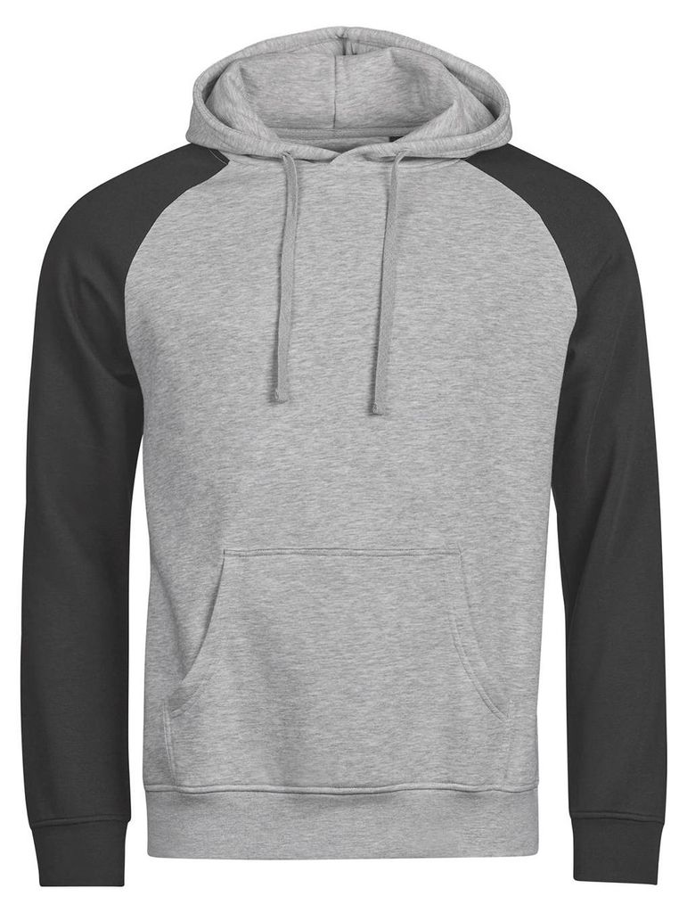 Tee Jays - "Unlabeled" Kapuzenpullover für Herren RW11295 (L) (Grau meliert/Schwarz)