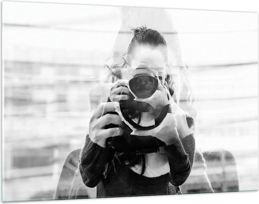 Bilder auf glas - Einteilig - Fotograf Schwarzweiß Doppel - Produktbild 