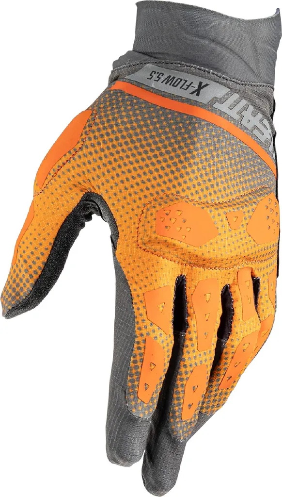 Gants Leatt ADV X-Flow 5.5 V25 Orange Gris XS pour Moto d'Aventure