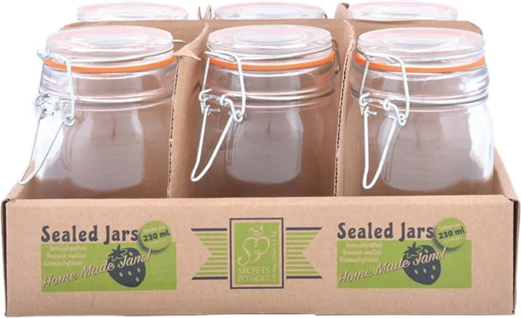 Bocaux en verre pour conserves maison - Set de 6 pièces 1L par Esschert