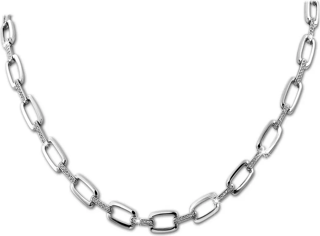 Collier Argent 925 Anti-allergie et Zircon Blanc 46 cm Collier Brillant