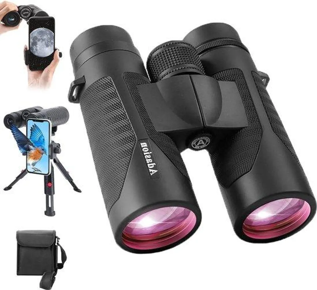 Jumelles 12x42 Étanches : Ne Manquez Plus Aucun Détail avec Support Mobile