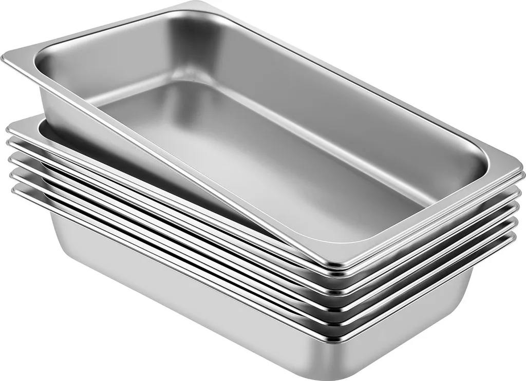 VEV Contenitore Inox 6 Pezzi 537x330x90mm Gastronorm 1/1 Professionale