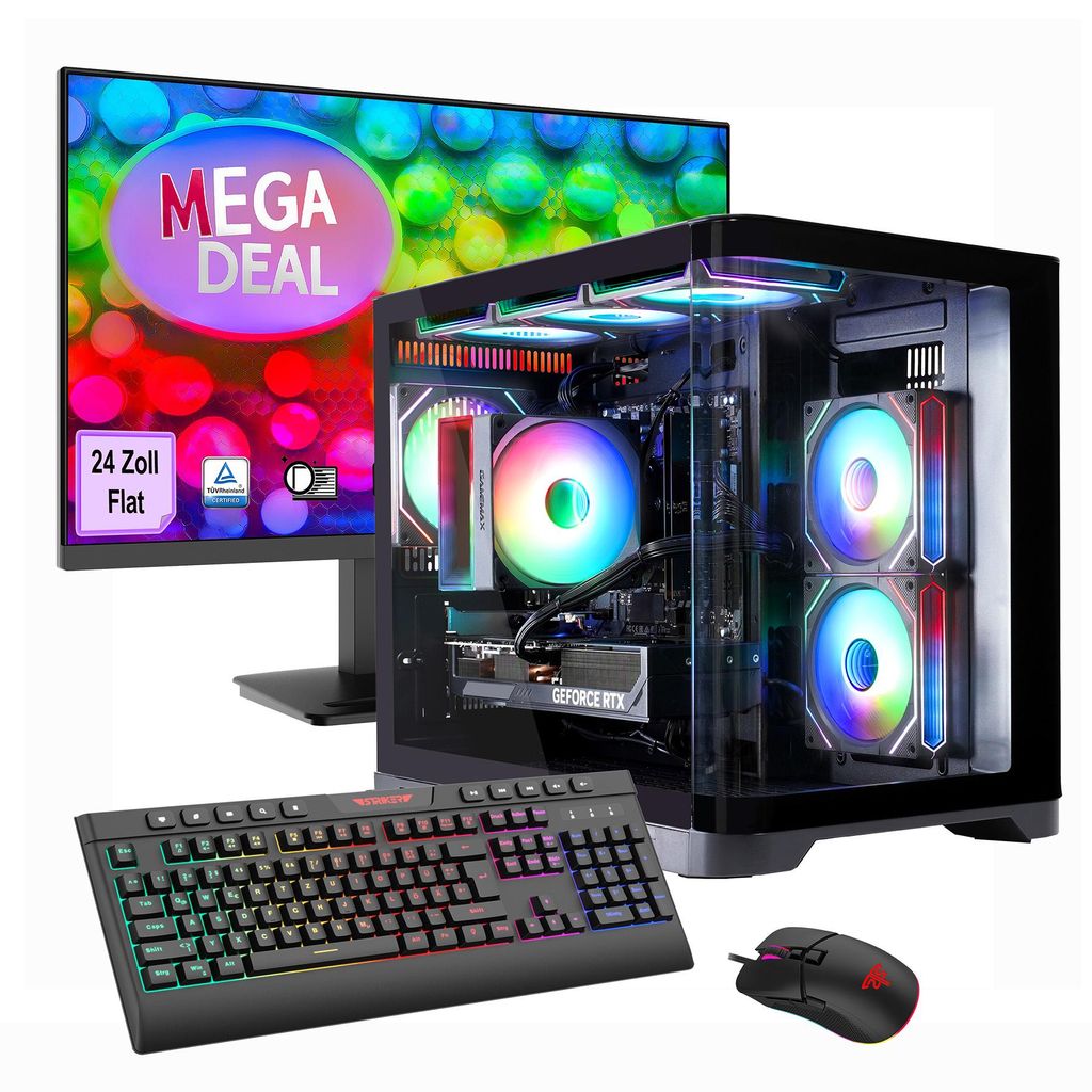 GAMEMAX Gaming-PC MegaDeal HYPE-M BK Komplett-SET 2747 AMD Produktbild 