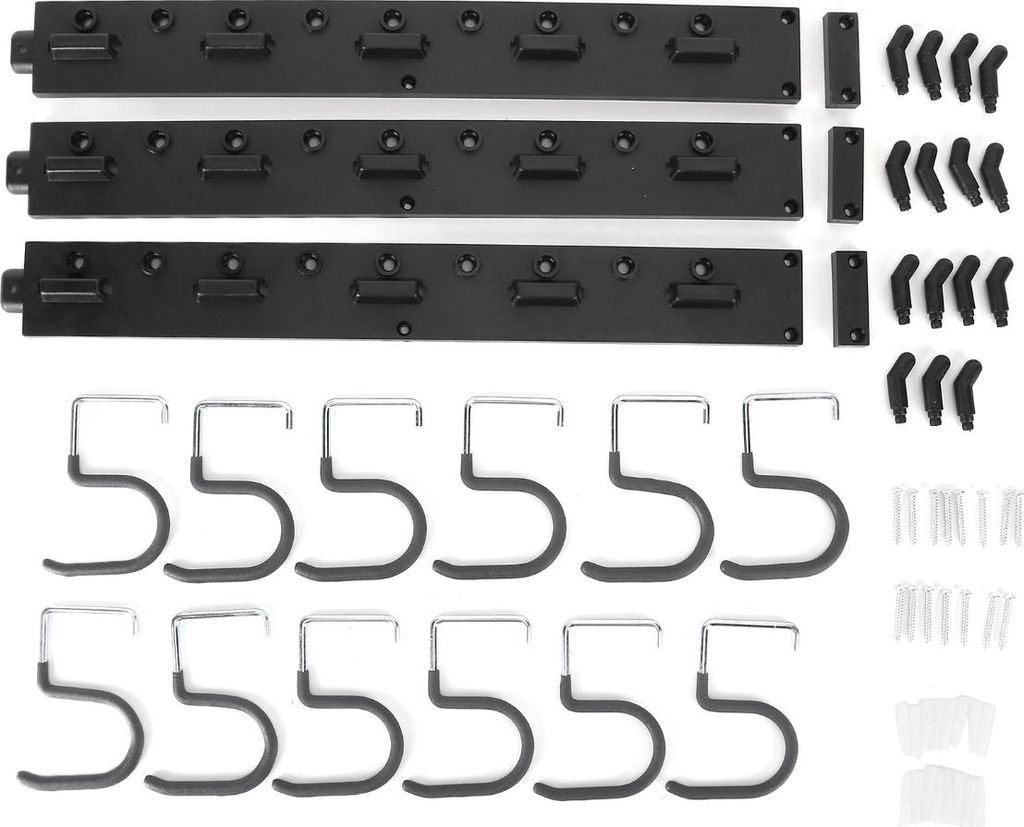 Heavy Duty Garage Tool Organizer Wandhalterung Einstellbares Aufbewahrungssystem Hakenhalter Rack 48 Zoll