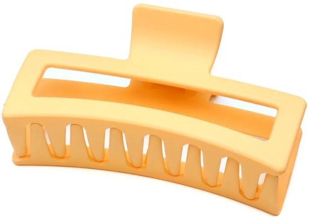 Grande barrette à cheveux 12,7 cm rose mate avec finition Soft Touch