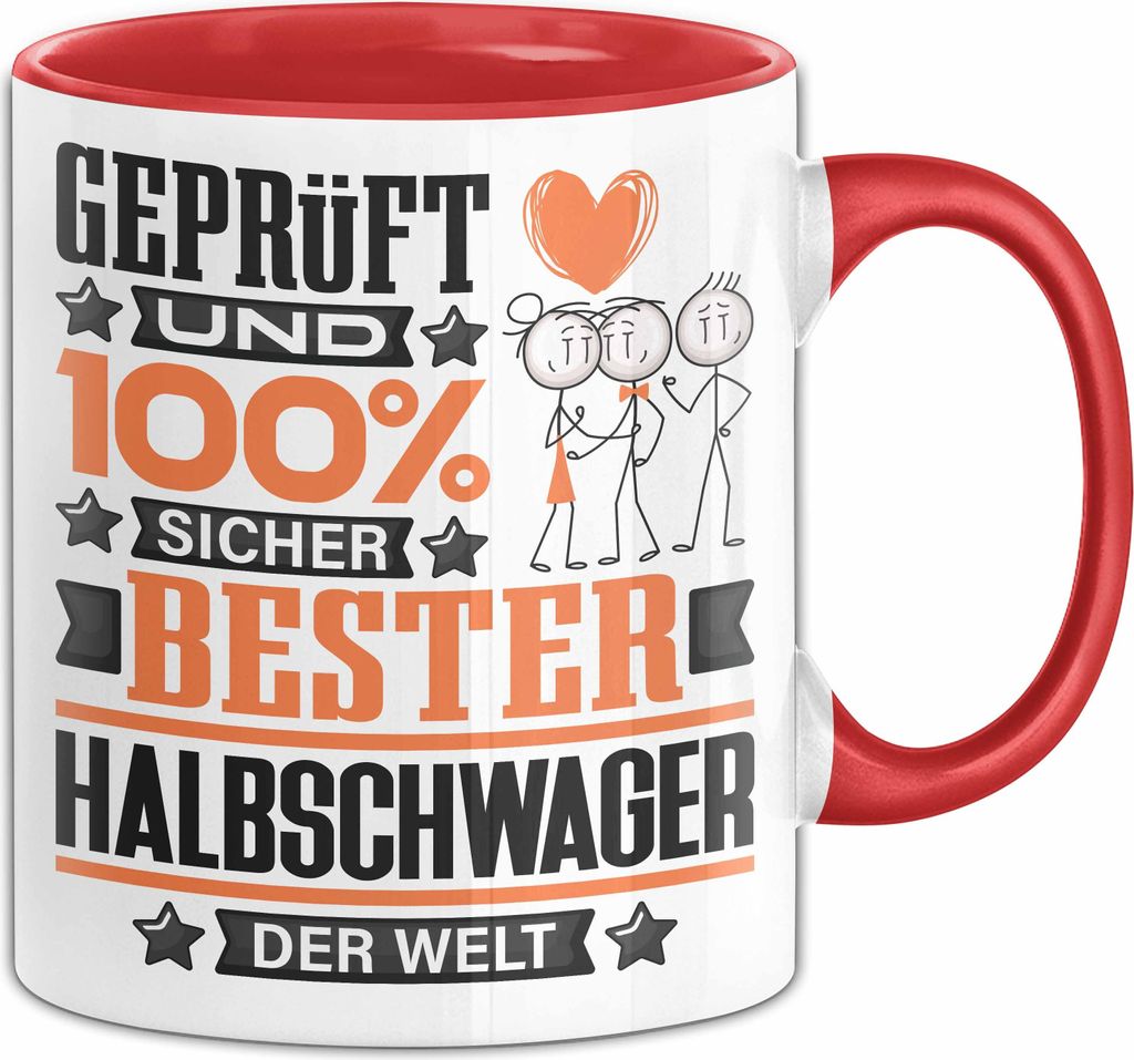 Halbschwager Geschenk Lustiger Spruch für Halbschwager Geschenkidee Bester Halbschwager Der Welt (Rot)