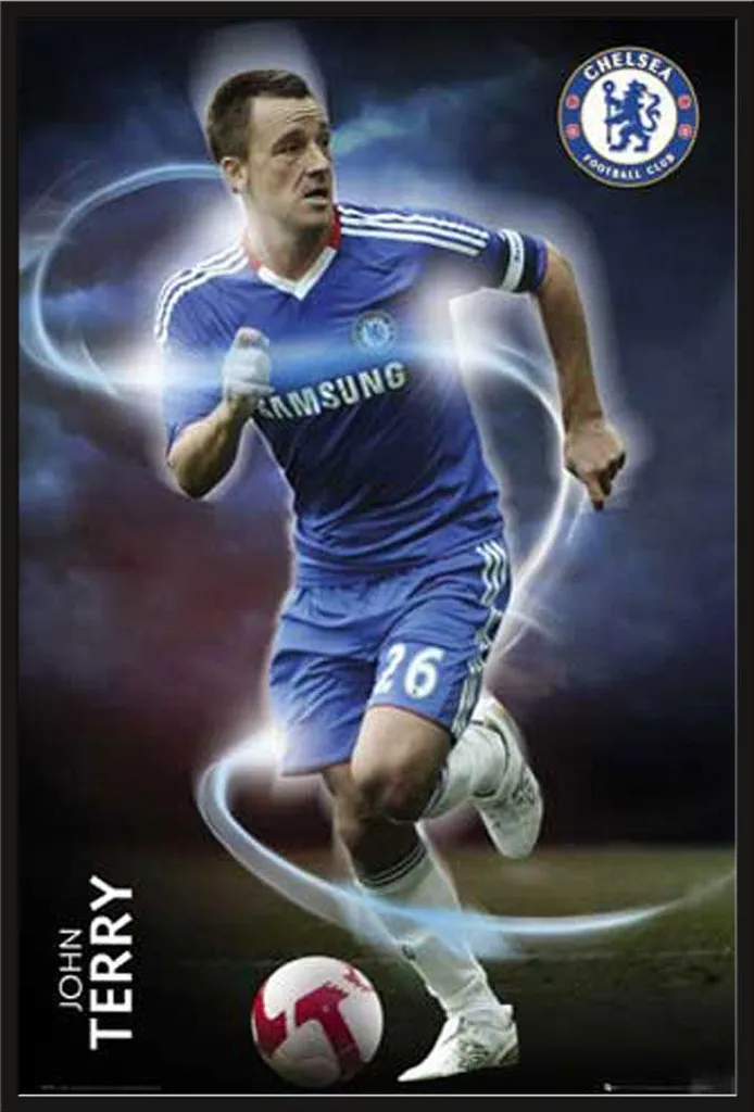 Poster John Terry Chelsea V2 encadré : fini les affiches qui se plient