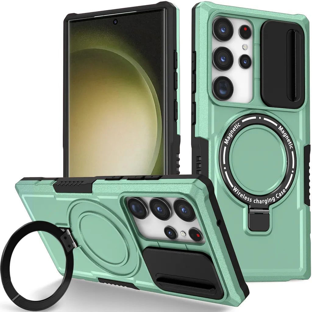Cover S23 Ultra MagSafe Antiurto Verde - Trasparente e Antigraffio
