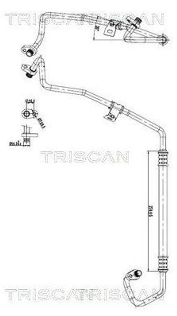 TRISCAN Hochdruckleitung und Niederdruckleitung Klimaanlage 9010 28081 passend für PEUGEOT Partner III Kastenwagen (K9)