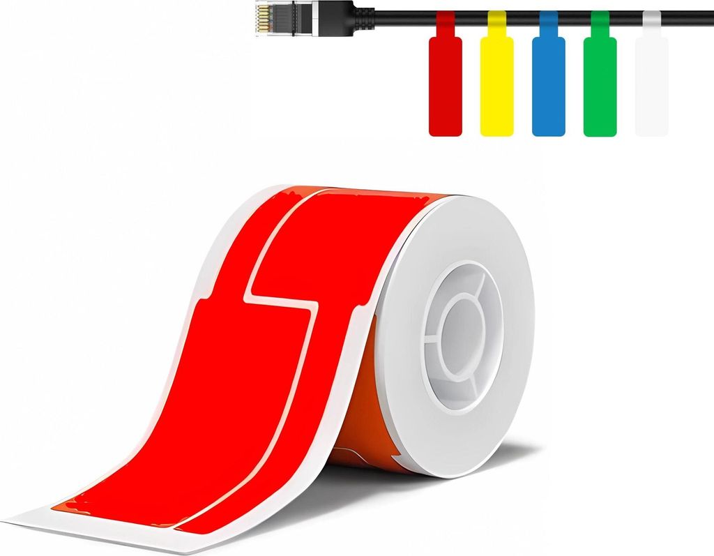 Niimbot Kabeletiketten T 25x76mm 200Stk. Rot für B21, B21S, B3, B1S