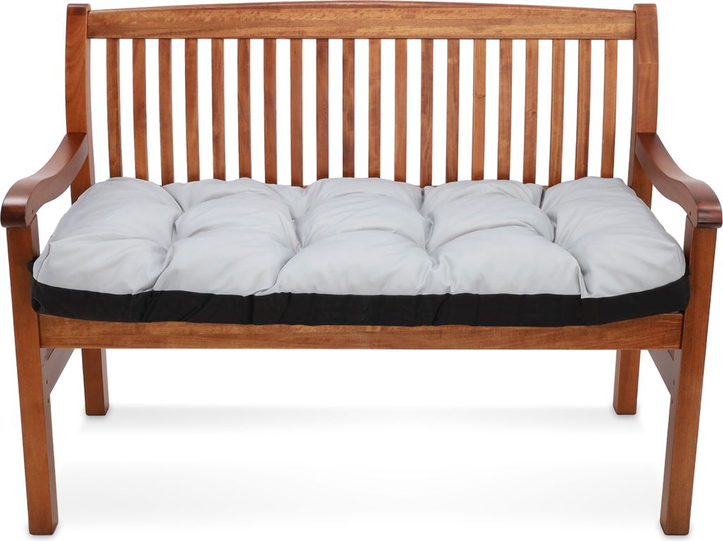 Bankauflage 120x80 cm - Hollywoodschaukel Stuhlkissen Outdoor Polster Bankkissen Sitzkissen für Gartenbank Bodenkissen Lounge-Auflagen Hellgrau