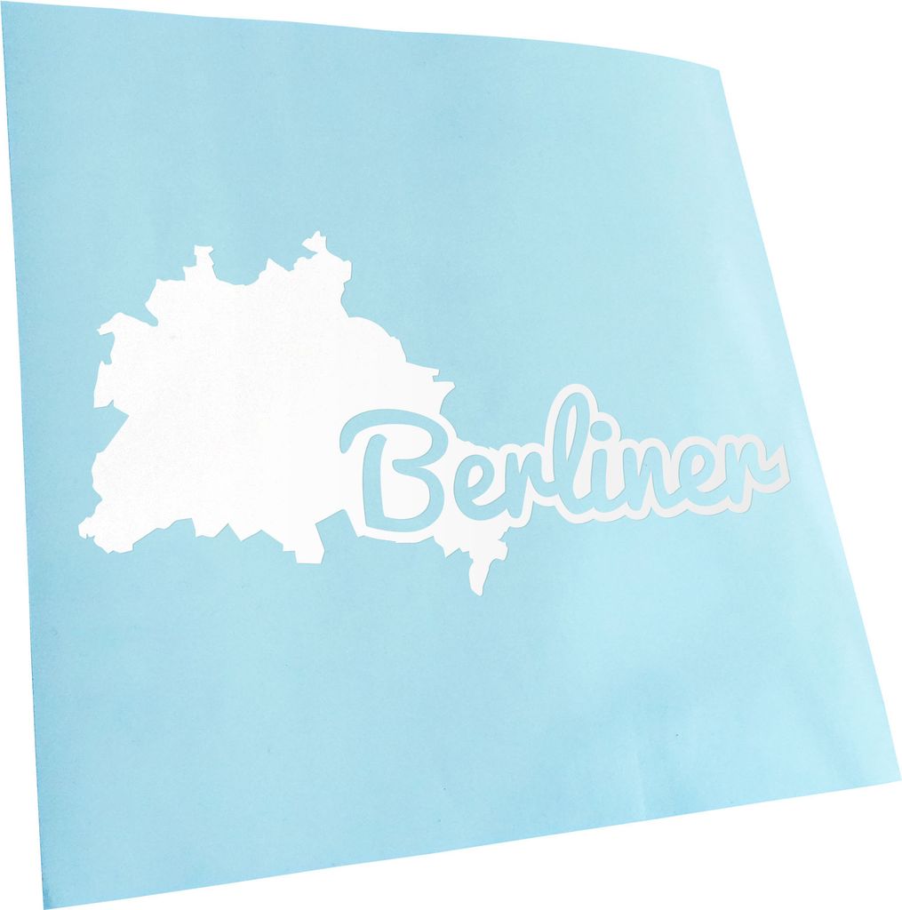 Kiwistar - Autoaufkleber - Berliner Herkunft - Weiss - 60x30cm - Aufkleber für Auto, Laptop, Fahrrad, LKW, Motorrad Mehrfarbig JDM Decal Racing