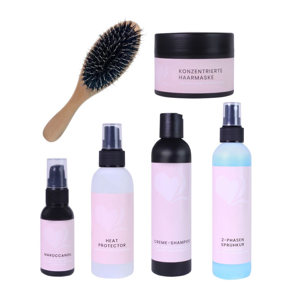 set per la cura delle estensioni hair2heart - Set grande Immagine del prodotto 