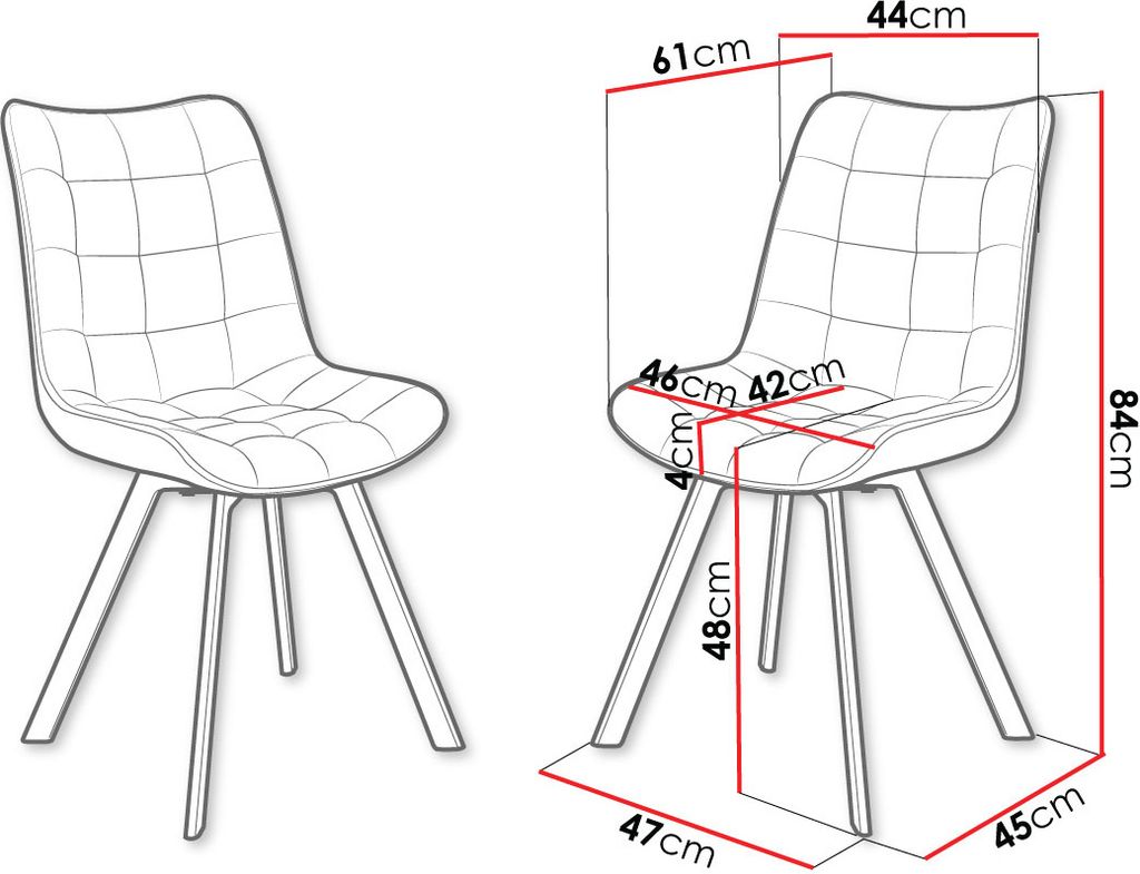 Set 2x čalouněná kuchyňská židle RAMELTON - šedý Obrázek produktu 9