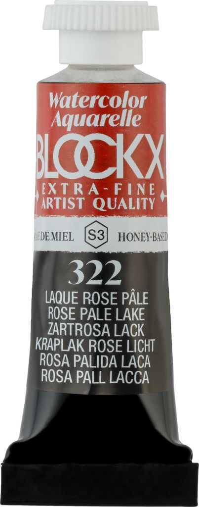 Blockx 3x Aquarellfarbe, Zartosa Lack - Tube 5ml - Lack Blassrosa 43322BXC