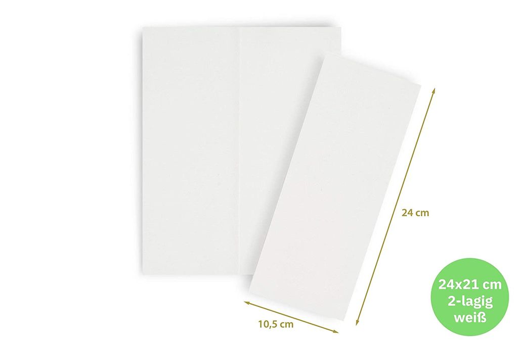Papierhandtücher Handtuchpapier Falthandtücher Einmal Papier Weiß1-lagig V-Falz 