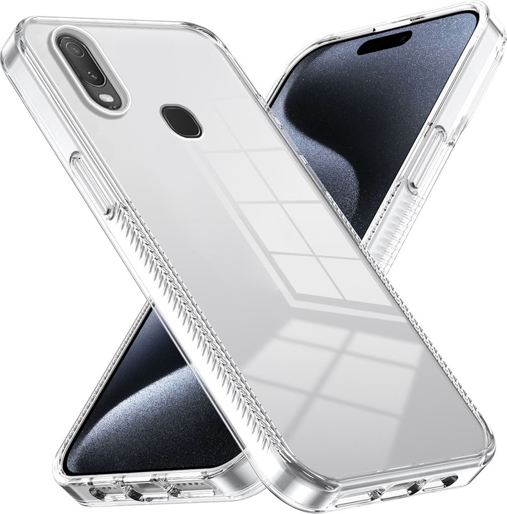 Hülle für vivo Y11 / Y17 Rutschfest Kristallklare Stoßfeste TPU Bumper Handyhülle Transparent