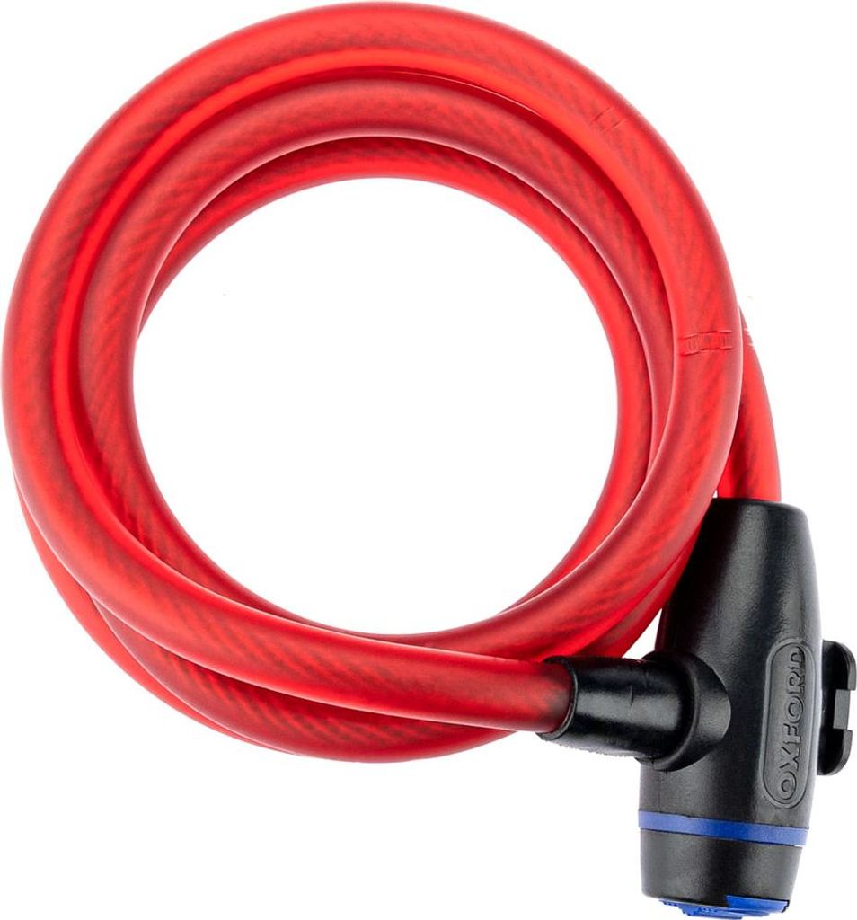 Oxford Kabelschloss Kabelschloss Kabelschloss 1,8m x 12mm rot