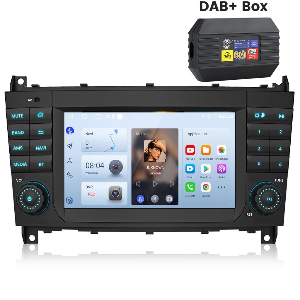 2+32G carplay Pour Mercedes Benz Classe C W203 Android13 Image du produit 