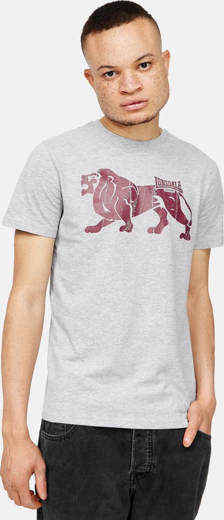 Herren T-Shirt normale Passform ENDMOOR Marl Grey S Lonsdale