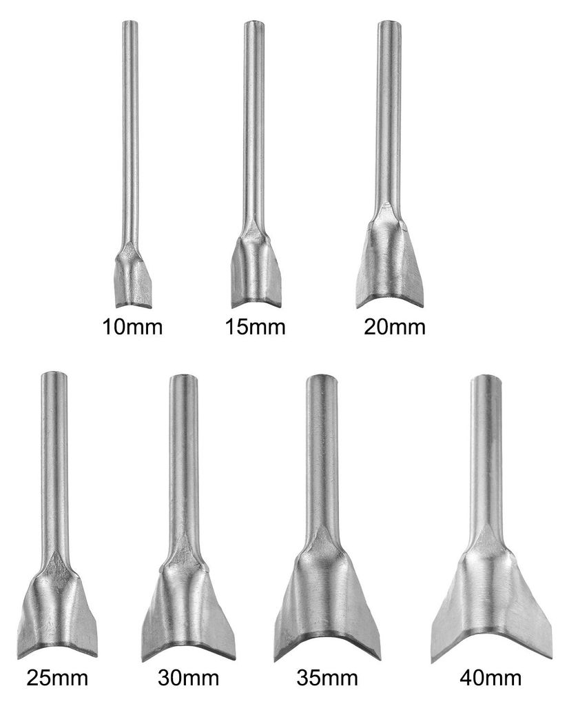7 Stš¹cke V-f?rmige Lederstanze, 10mm-40mm, Leder Cutter, Gš¹rtelendenschneider, Eisen V-Form Stanze Werkzeug von Riemen, Geldb?rsen und Taschen