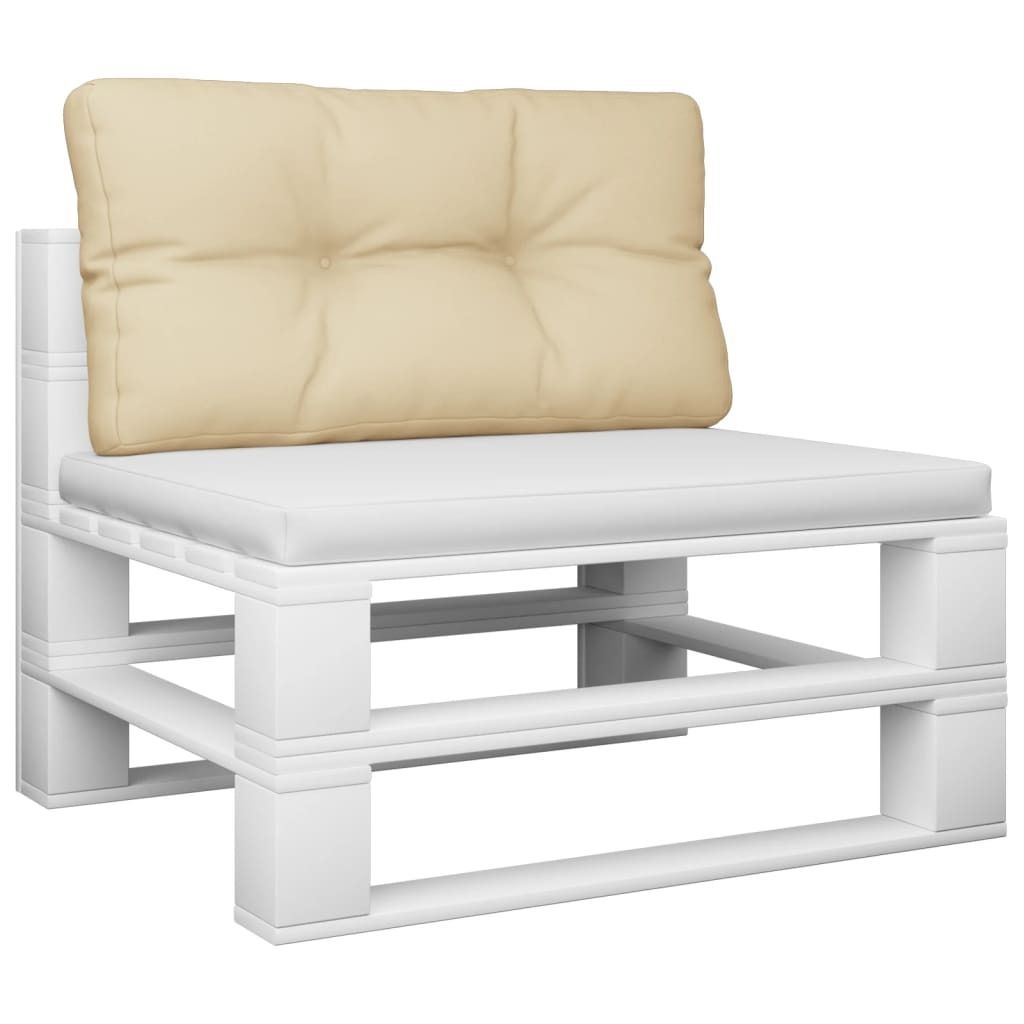 vidaXL Palettenkissen Beige 80x40x12 cm Stoff Produktbild 