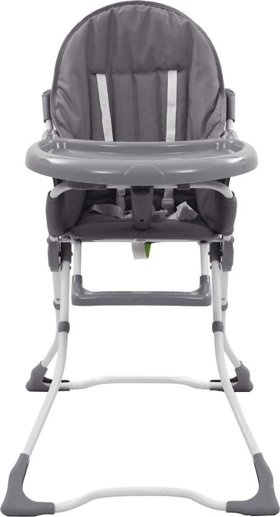 vidaXL Baby-Hochstuhl Grau und Weiß Produktbild 