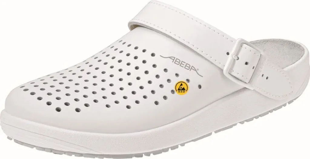 Abeba ESD-Clog Rubber 5300/5310 blanc taille 38, chaussure de sécurité