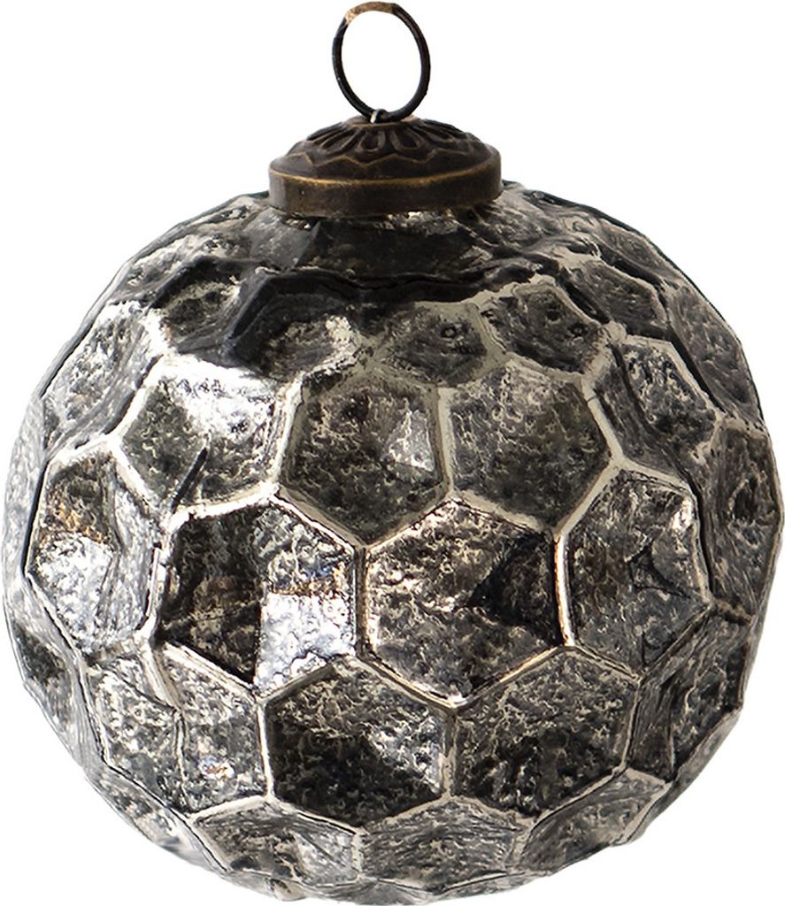 Clayre & Eef Weihnachtskugel Ø 10 cm Schwarz Glas