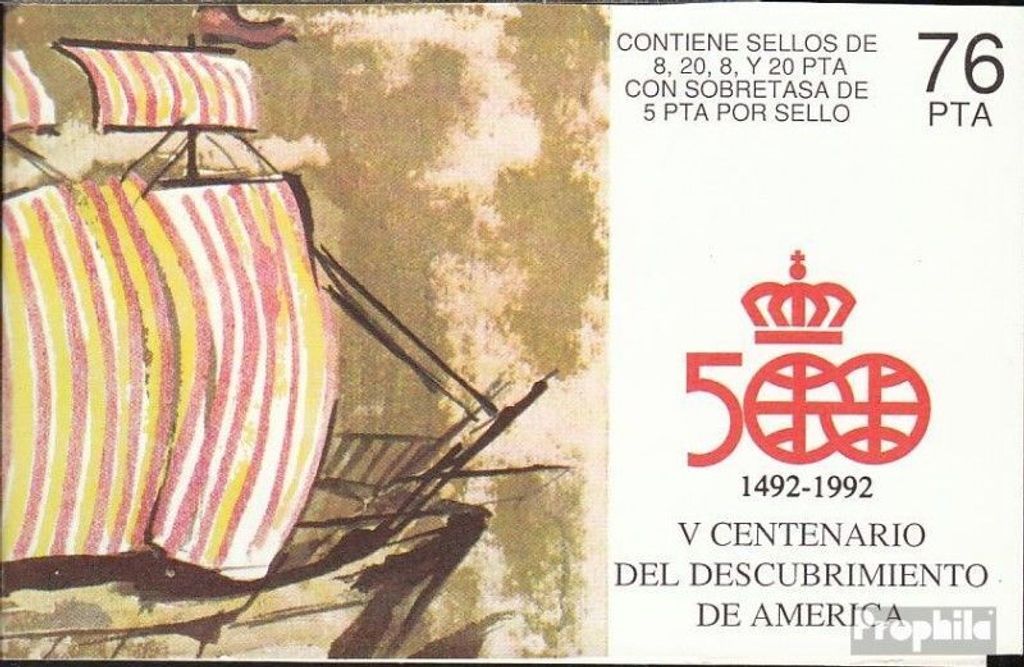 Briefmarken Spanien 1990 Mi MH8 (kompl.Ausg.) postfrisch Entdeckung Amerikas
