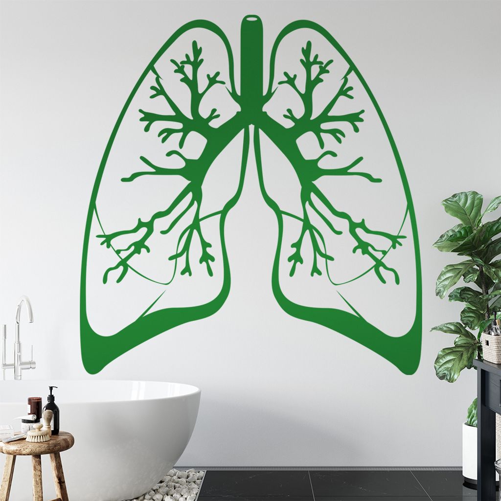 KIWISTAR Lunge Atmung Medizin Organ Luftsäcke Wandtattoo in 6 Größen - Wandaufkleber Wall Sticker - Dekoration, Küche, Wohnzimmer, Schlafzimmer...