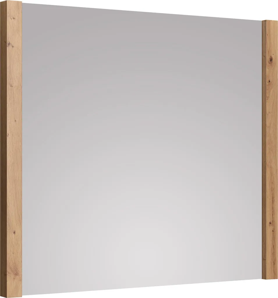 Miroir Dakota GD avec Cadre Chêne Artisan et Chants ABS Blanc Durable