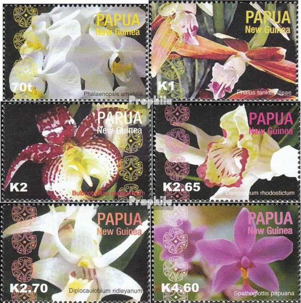 Briefmarken Papua-Neuguinea 2004 Mi 1058-1063 (kompl.Ausg.) postfrisch Orchideen