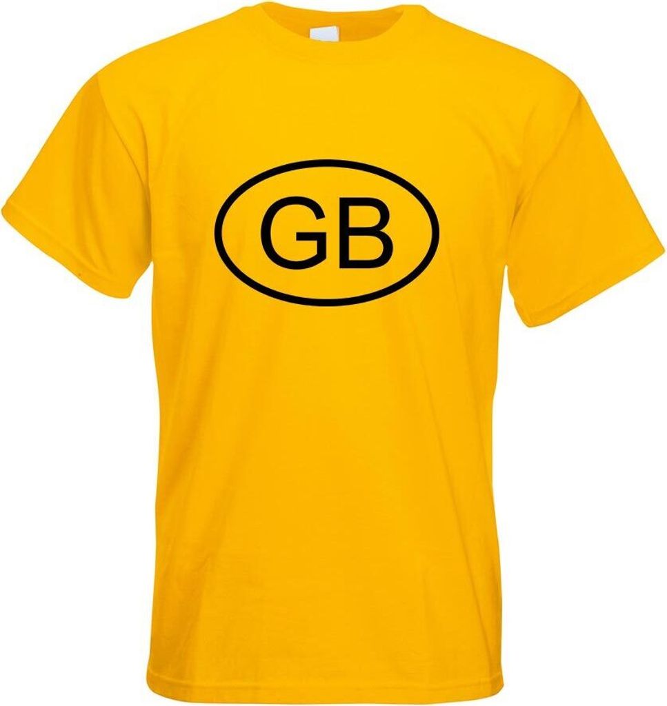 Kiwistar - T-Shirt - gelb - Großbritannien GB Motiv Bedruckt Funshirt Design Print - mit Motiv Bedruckt - Funshirt Design - Sport - Freizeit - Her...